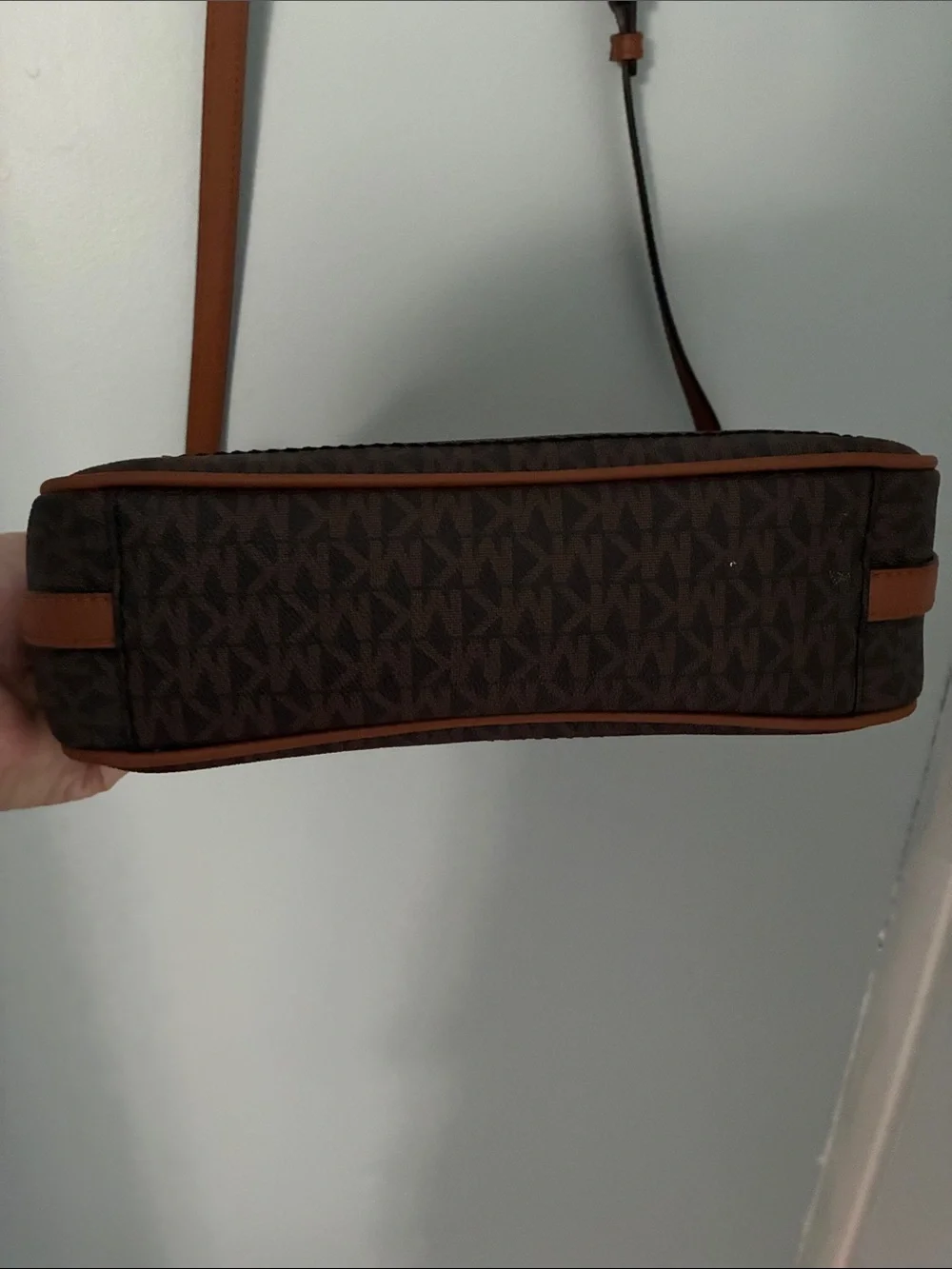 Michael Kors Brown Signature crossbody Bag with Brown Trim